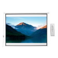 HomCom Ecran Proiecție 120 Inci, Motorizat Home Cinema, Alb - 1
