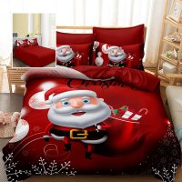 Lenjerie de pat Craciun finet 3D 6 piese F-XMAS68 - 1