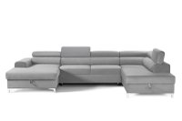 Colțar Extensibil, în formă de U, TIME NEW, cu 2 lăzi de depozitare, cu tetiere reglabile, 360x220x95 cm - 1