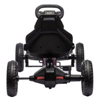 Kart pentru copii Nichiduta Speed Yellow, structura metalica, cu pedale si roti silentioase din spuma EVA, scaun reglabil, frana de mana pe rotile din spate, greutate maxima admisa 30 kg, dimensiune 100 x 58 x 58.5 cm - 4