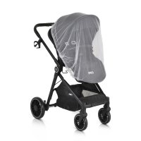 Carucior transformabil 2in1 Moni Rio Black pana la 22 kg,Cadru din aluminiu,Spatar reglabil,Scaun reversibil,Roti din spuma EVA pivotante cu amortizor si rulment,Baldachin,cu Husa picioare,Geanta,Plasa insecte,Suport pahar - 6