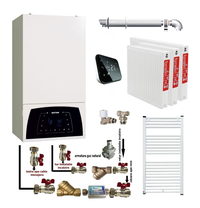 Pachet de incalzire pentru apartament cu 2 camere - Centrala termica Motan Condens Plus 100 25 kW, termostat Salus IT 500, calorifere otel - 1