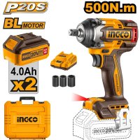 Masina de insurubat cu impact Ingco CIWLI2050, 20V BL, 500Nm, 2 x 4.0Ah - 1