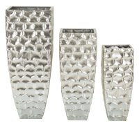Suporturi pentru Vaze Mauro Ferretti - Set de 3 Piese, Dimensiuni Variate, Culoare Argintie - 1