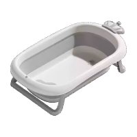 Set Cadita pliabila pentru copii, Little Mom Royal Grey, termometru incorporat si suport anatomic cu tetiera inclus, dimensiune 24 x 92 x 51 cm - 1