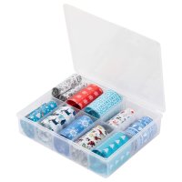 Set 10 folii de transfer 4X20cm. modele de Craciun/Iarna FT12-04 - 2