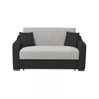 Canapea FRUNZA extensibila, 2 locuri, cu arcuri, lada depozitare, gri inchis + gri deschis, 165x110x90 cm - 1