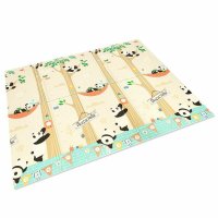 Bocioland Panda - Covoras de Joaca Pliabil, 180 x 150 cm, cu Imprimeu Dublu, Ideal pentru Interior si Exterior - 1