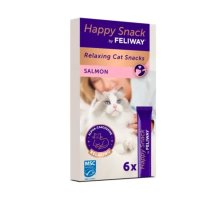 FELIWAY Happy Snack, Somon, plic recompense funcționale pisici, sistem nervos & calmante, (topping), 15g x 6buc - 2