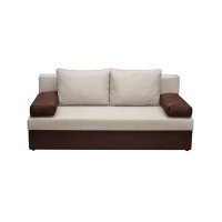 Canapea ANA extensibila, 3 locuri, cu lada depozitare, maro + bej, 185x82x80 cm - 1