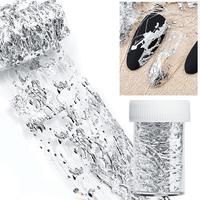 Foita decor unghii 4x50cm. Q002 Silver - 1