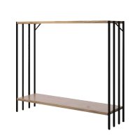Consola, Hanah Home, pal melaminat, negru si pin atlantic, 90x26x80 cm - 2