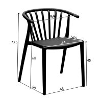 Fotoliu de gradina Armchair Pako World Gri inchis 55x53x73 cm - 5