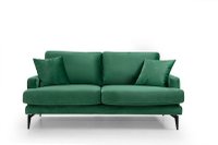 Canapea fixa PAPIRA, 2 locuri, verde, 175x90x88 cm - 1