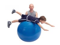 Minge fizioterapeutica Gymnic Fizio Albastru diametru 95 cm - 3