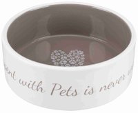 Castron ceramic Pet's Home 0.8 l/ 16 cm crem/taupe 25054 - 1