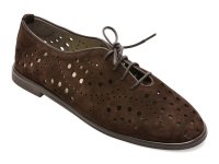 Pantofi maro GRYXX model 16055 din piele intoarsa pentru femei - 1