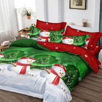 Lenjerie Craciun cu Elastic 180x200 Noel V36 6 Piese (Finet) - 1