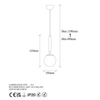 Lustra King - 11450 Alb/Negru - 6