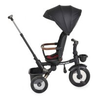 Tricicleta pentru copii Byox Jasper Black pliabila, cu maner parental, spatar reglabil, scaun rotativ, greutate admisa 25 kg - 7