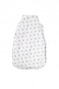 Sac de dormit de primavaravara 85 cm bumbac ranforce White Abstract Leaves - 1