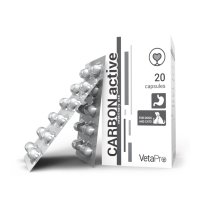 Vetapro Carbon Active, Suport Gastrointestinal Caini si Pisici, 20 capsule - 1