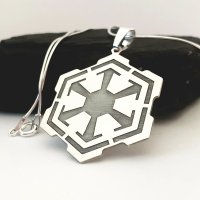Lantisor din Argint 925 cu pandantiv personalizat Star Wars Sith Empire Emblem - 1