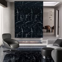 Gresie portelanata antiderapanta Marquina Black 60 x 120 mata rectificata pentru interior si exterior - 2
