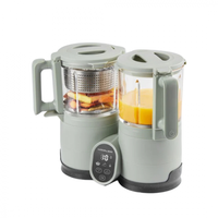 Robotul multifunctional Nutribaby Glass 4 in 1 din sticla si otel inoxidabil - Celadon Green de la Babymoov - 1