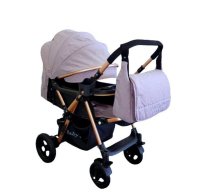 Carucior pentru copii Baby Care PRO 511 Gri Cu geanta bebe inclusa, Cadru aluminiu, Maner reversibil, Spatar reglabil in 5 trepte, Amortizoare, Plasa insecte, Frana picior, Pliabil - 4