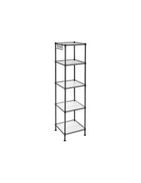Raft de depozitare, Songmics, 100 Kg, LGR23BK, Negru, 30 x 30 x 123 cm - 1