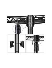 Raft de depozitare, Songmics, 100 Kg, LGR23BK, Negru, 30 x 30 x 123 cm - 5