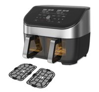 Friteuza cu aer cald fara ulei Instant Vortex Plus 8 Dual SS, Clear Cook Ecran digital, Doua Cosuri detasabile, 6 functii de gatire, Capacitate 7.6 litri, 1700 W (Negru/Gri) - 1