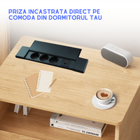 Priza incorporabila in blat ATOMKIT®, Ideala pentru Birou, Bucatarie, Mobila, 3 prize Shucko, 1 Port USB-A si Port USB-C - 7