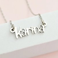 Lantisor personalizat cu Nume - Font Vesel - Argint 925 - 1