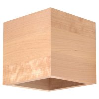 Aplica Quad din lemn natural 10x12x10 cm - Sollux Lighting - 1