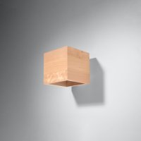 Aplica Quad din lemn natural 10x12x10 cm - Sollux Lighting - 2