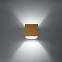 Aplica Quad din lemn natural 10x12x10 cm - Sollux Lighting - 3