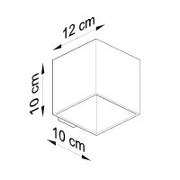 Aplica Quad din lemn natural 10x12x10 cm - Sollux Lighting - 4
