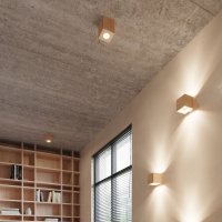 Aplica Quad din lemn natural 10x12x10 cm - Sollux Lighting - 6