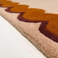 Covor traversa Flair Rugs Wiggle Wool, portocaliu, 80x230 cm, lana 100%, tuftat manual - 4
