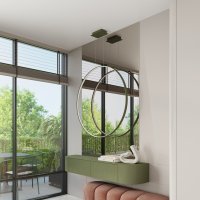 Lustra suspendata LED Rio 55 Olive 4000K 55x16x150 cm - 14