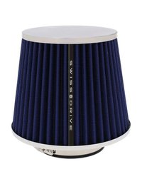 Filtru Sport Universal pentru Admisie Aer Auto Albastru 120x157x150mm cu Adaptoare - 1