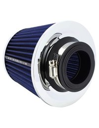 Filtru Sport Universal pentru Admisie Aer Auto Albastru 120x157x150mm cu Adaptoare - 2