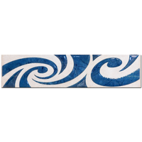 Brau decorativ ceramica Janet Azul 5 x 20 pentru baie si bucatarie - 1