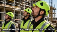 Casca protectie Reis KAS-LIFT EN 397 ABS Suspensie 6 puncte Reglabila Portocaliu - 5