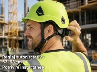 Casca protectie Reis KAS-LIFT EN 397 ABS Suspensie 6 puncte Reglabila Portocaliu - 9