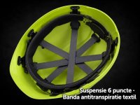 Casca protectie Reis KAS-LIFT EN 397 ABS Suspensie 6 puncte Reglabila Portocaliu - 11