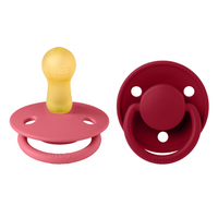 Set 2 suzete Bibs de lux Latex tetina rotunda 6 luni + CoralRuby - 3