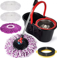 Set de Curățenie LEIHMANN cu Mop Rotativ din Inox si 4 Rezerve - 1